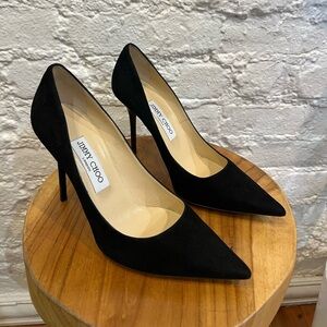 Jimmy Choo Black Suede Pointed Heels